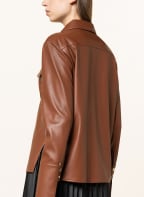 BOSS Overshirt BADENA in leather look, Color: BROWN (Image 1)