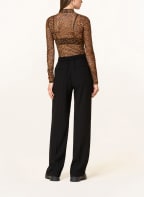 HUGO Long sleeve shirt DIKARAU made of mesh, Color: DARK ORANGE/ BLACK (Image 1)