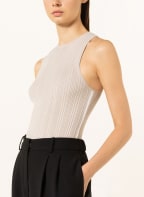 HUGO Stricktop SHARIMANA mit Galonstreifen, Farbe: BEIGE (Bild 1)
