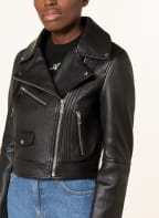 HUGO Leather jacket LEVOANA, Color: BLACK (Image 1)