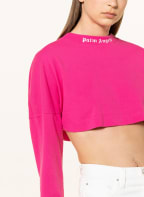 Palm Angels Cropped long sleeve shirt, Color: FUCHSIA (Image 1)