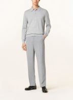 Filippa K Knit polo shirt regular fit with merino wool, Color: LIGHT GRAY (Image 1)