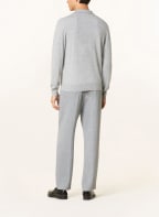 Filippa K Knit polo shirt regular fit with merino wool, Color: LIGHT GRAY (Image 1)