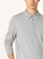 Filippa K Knit polo shirt regular fit with merino wool, Color: LIGHT GRAY (Image 1)