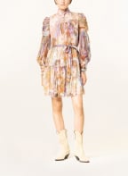 ZIMMERMANN Silk dress KALEIDOSCOPE with glitter thread, Color: LIGHT PINK/ DARK PURPLE/ LIGHT BLUE (Image 1)