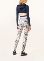 FENDI Cropped long sleeve shirt FENDIRAMA with cut-outs, Color: DARK BLUE (Image 1)