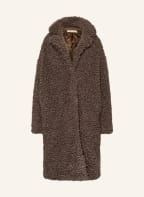 lilienfels Daunenmantel in Teddyfell-Optik, Farbe: TAUPE (Bild 1)
