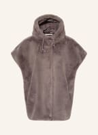 lilienfels Kunstpelz-Cape, Farbe: TAUPE (Bild 1)