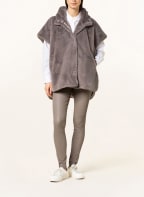 lilienfels Kunstpelz-Cape, Farbe: TAUPE (Bild 1)