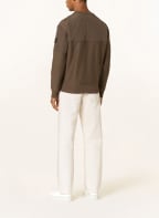 BOSS Sweatshirt WETWILL im Materialmix, Farbe: OLIV (Bild 1)