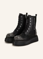 AGL Lace-up boots IGGY CHRYSTAL, Color: BLACK/ SILVER (Image 1)