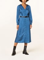 MICHAEL KORS Shirt dress in satin, Color: BLUE (Image 1)