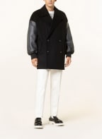 Alexander McQUEEN Oversized coat in mixed materials, Color: BLACK (Image 1)