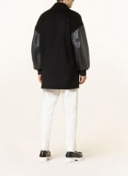 Alexander McQUEEN Oversized coat in mixed materials, Color: BLACK (Image 1)
