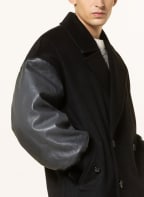 Alexander McQUEEN Oversized coat in mixed materials, Color: BLACK (Image 1)
