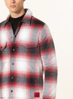HUGO Overshirt ENALU, Farbe: DUNKELROT/ WEISS/ SCHWARZ (Bild 1)