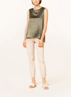 MRS & HUGS Blouse top made of silk, Color: KHAKI (Image 1)