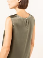 MRS & HUGS Blouse top made of silk, Color: KHAKI (Image 1)