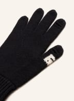 Acne Studios Gloves, Color: BLACK/ CREAM (Image 1)