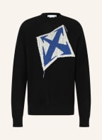 Off-White Pullover, Farbe: DUNKELBLAU/ WEISS/ BLAU (Bild 1)