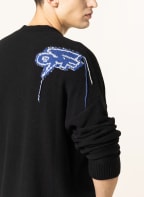 Off-White Pullover, Farbe: DUNKELBLAU/ WEISS/ BLAU (Bild 1)