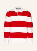 MAERZ MUENCHEN Knit polo shirt, Color: ECRU/ DARK RED (Image 1)