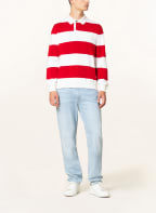 MAERZ MUENCHEN Knit polo shirt, Color: ECRU/ DARK RED (Image 1)