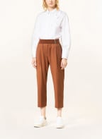 FABIANA FILIPPI 7/8 trousers with decorative gems , Color: BROWN (Image 1)