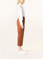 FABIANA FILIPPI 7/8 trousers with decorative gems , Color: BROWN (Image 1)