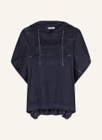 FABIANA FILIPPI Poncho with sequins , Color: DARK BLUE (Image 1)