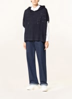 FABIANA FILIPPI Poncho with sequins , Color: DARK BLUE (Image 1)