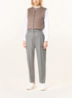 FABIANA FILIPPI Steppweste aus Merinowolle mit Schmucksteinen, Farbe: TAUPE (Bild 1)