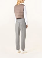 FABIANA FILIPPI Steppweste aus Merinowolle mit Schmucksteinen, Farbe: TAUPE (Bild 1)