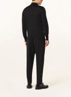 ZEGNA Strick-Poloshirt mit Seide, Farbe: SCHWARZ (Bild 1)