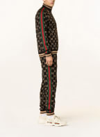 GUCCI Sweatpants with tuxedo stripe, Color: BLACK (Image 1)