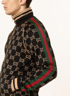 GUCCI Sweat jacket with tuxedo stripes , Color: BLACK (Image 1)