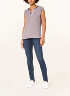 comma Blusenshirt im Materialmix, Farbe: TAUPE (Bild 1)