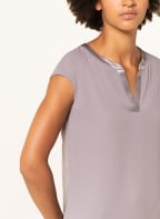 comma Blusenshirt im Materialmix, Farbe: TAUPE (Bild 1)