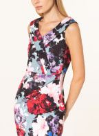 Vera Mont Cocktailkleid, Farbe: BLAUGRAU/ ROT/ ROSA (Bild 1)