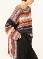 SMINFINITY Cashmere-Pullover, Farbe: HELLLILA/ LILA/ ORANGE (Bild 1)