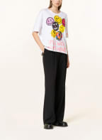 FrogBox T-shirt with decorative gems and sequins, Color: WHITE/ YELLOW/ PINK (Image 1)