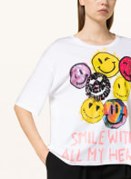 FrogBox T-shirt with decorative gems and sequins, Color: WHITE/ YELLOW/ PINK (Image 1)