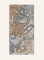 HEMISPHERE Scarf DUNKE, Color: ECRU/ BLUE GRAY/ DARK YELLOW (Image 1)
