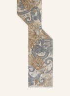 HEMISPHERE Scarf DUNKE, Color: ECRU/ BLUE GRAY/ DARK YELLOW (Image 1)