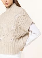 HEMISPHERE Cashmere sweater vest with glitter thread , Color: BEIGE (Image 1)