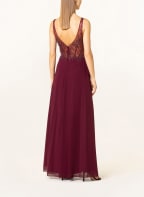 LAONA Abendkleid mit Schmucksteinen und Perlen, Farbe: DUNKELROT (Bild 1)