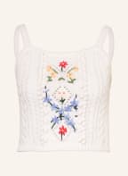 POLO RALPH LAUREN Stricktop mit Stickereien , Farbe: CREME (Bild 1)