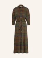 POLO RALPH LAUREN Shirt dress with 3/4 sleeves, Color: OLIVE/ BROWN/ TEAL (Image 1)