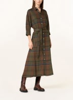 POLO RALPH LAUREN Shirt dress with 3/4 sleeves, Color: OLIVE/ BROWN/ TEAL (Image 1)