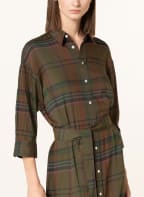 POLO RALPH LAUREN Shirt dress with 3/4 sleeves, Color: OLIVE/ BROWN/ TEAL (Image 1)